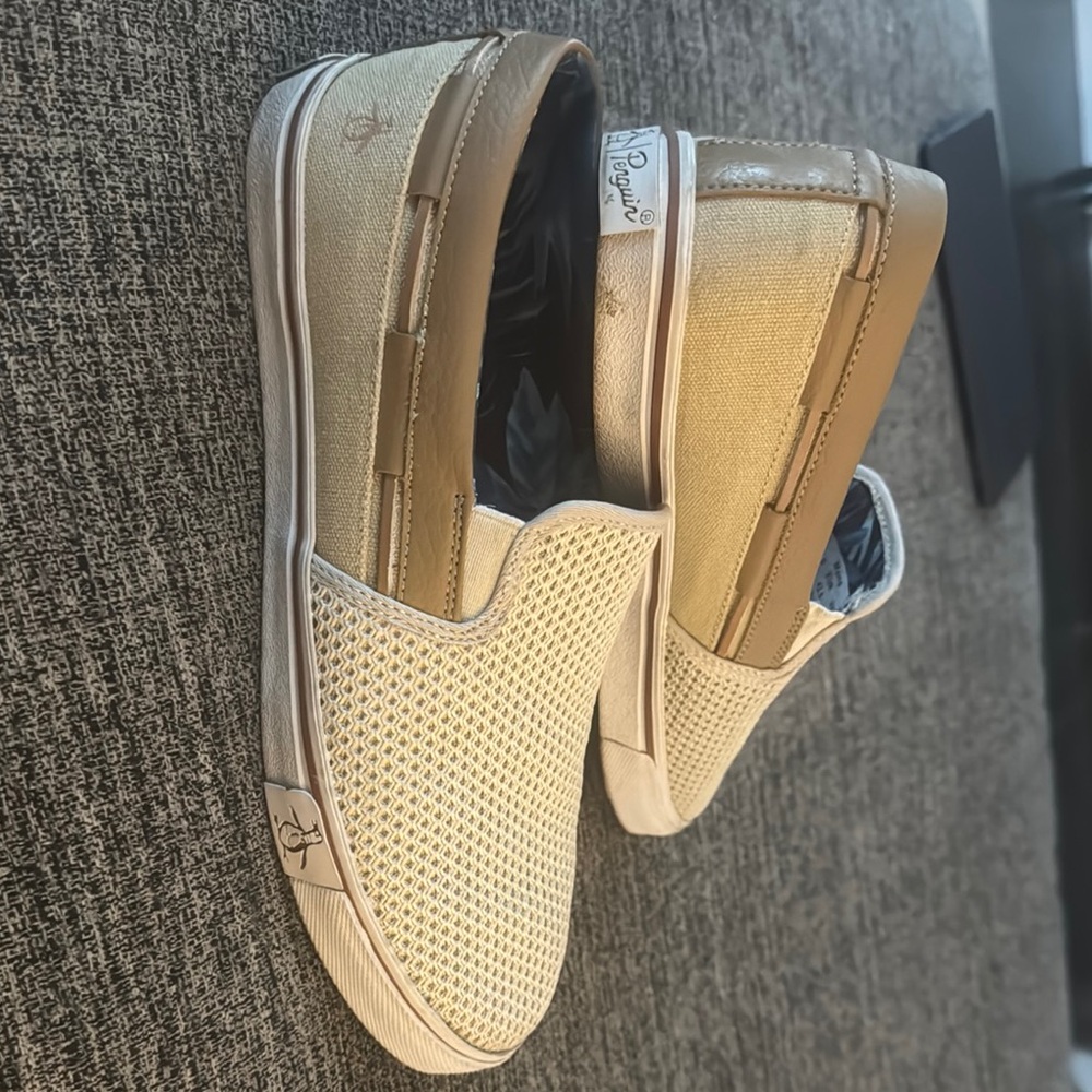 Original Penguin Tan Suede Slip-On Loafers